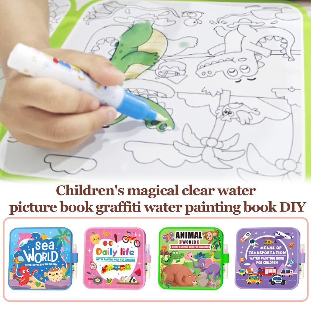 Reusable Water Magic Coloring Book - Волшебная книга для рисования водой, сделай