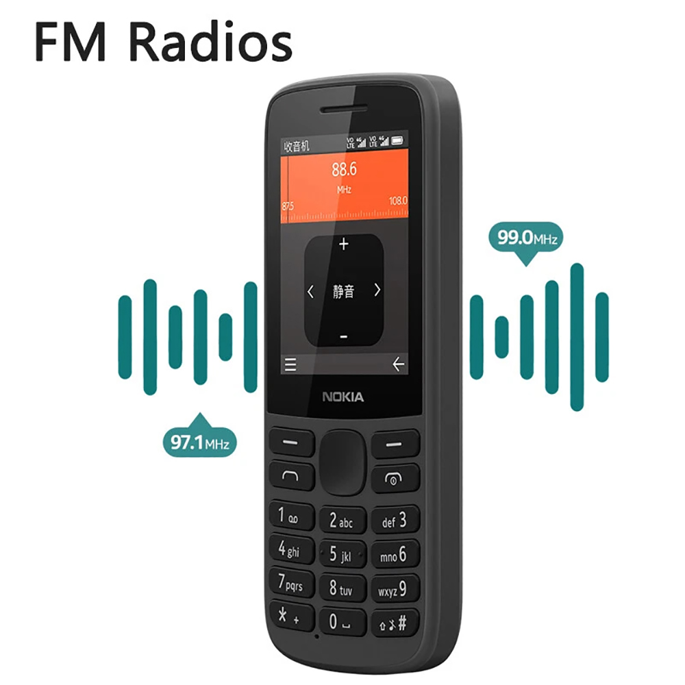 Music - Nokia 215 2020 4G Резервный телефон,