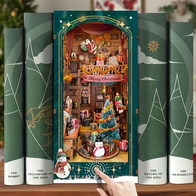 Набор для творчества «Счастлив – обзор и цена Diy Wooden Book Nook Kit Shelf Insert