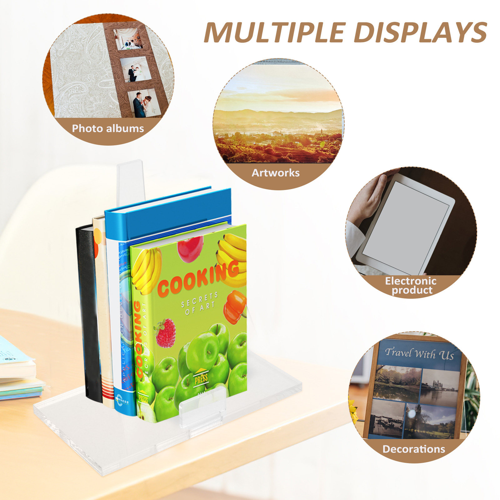 Портативная небольшая подставк – обзор и цена Clear Acrylic Book Stand Holder