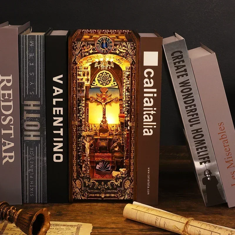Наборы для самостоятельной сбо – обзор и цена Diy Wooden Book Nook Kit Shelf Insert
