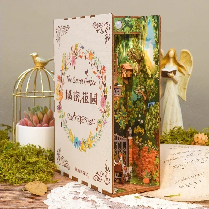 DIY деревянный книжный уголок, – обзор и цена Diy Wooden Book Nook Kit Shelf Insert